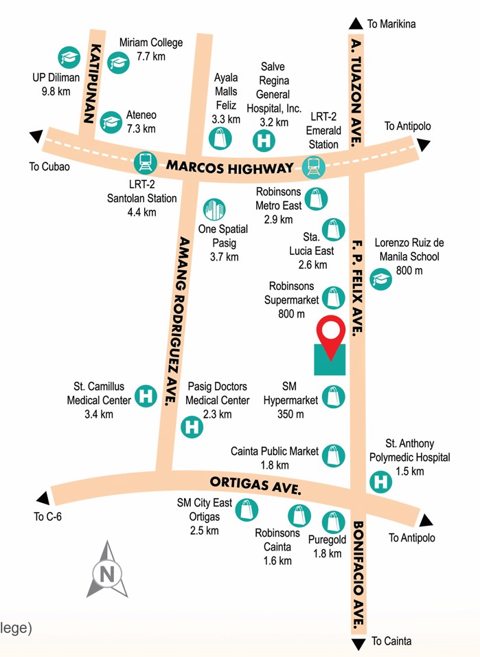 Futura East Site Map